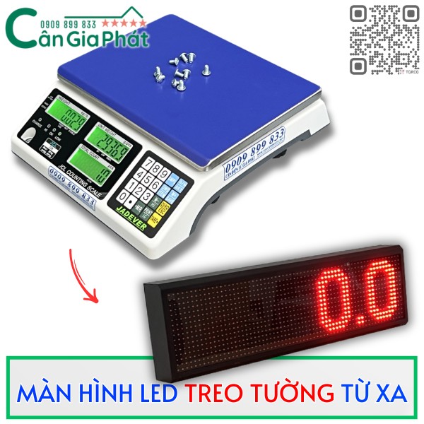 Hướng dẫn hiện số cân lên màn hình LED lớn treo tường từ xa