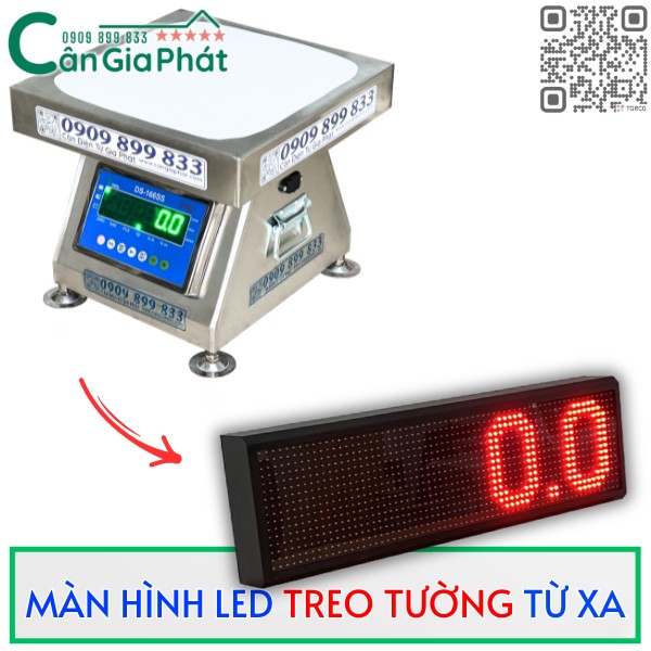 Hướng dẫn hiện số cân lên màn hình LED lớn treo tường từ xa