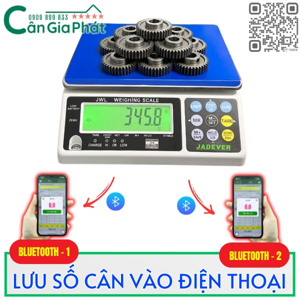 Hướng dẫn kết nối và lưu số cân vào điện thoại