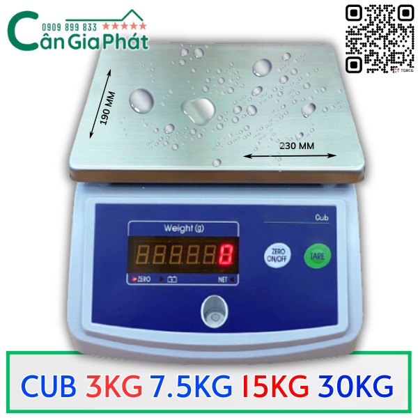 CÂN THỦY SẢN CUB 3KG 7.5KG 15KG 30KG
