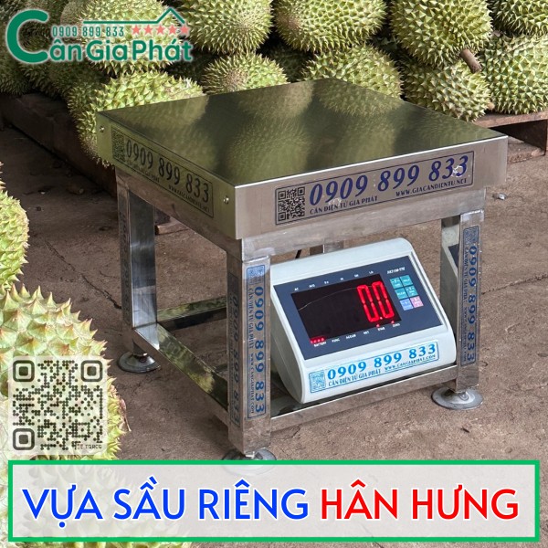 Giao cân sọt sầu riêng inox XK3190-T7E 300kg cho Vựa Sầu Riêng Hân Hưng