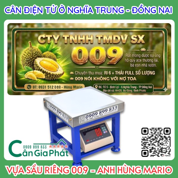 Cân điện tử ở Ngã 3 Sao Bọng, Nghĩa Trung, Đồng Nai - Vựa sầu riêng 009 - Cân điện tử cân sầu riêng - 4