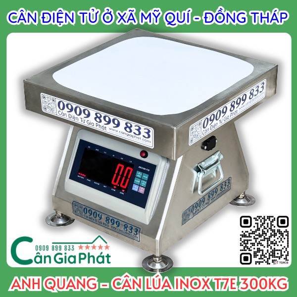 Giao cân điện tử xã Mỹ Quí Đồng Tháp - giao cân lúa inox XK3190-T7E 300kg số đỏ cho anh Quang