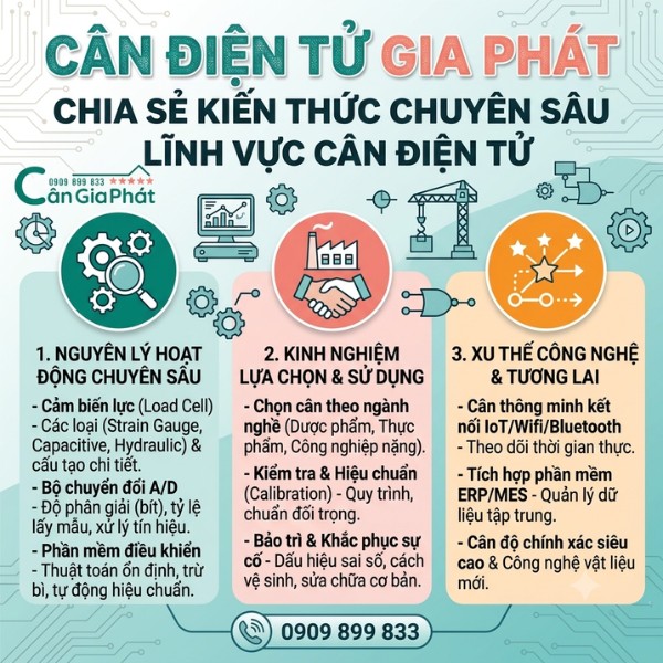 Cân Điện Tử Gia Phát chia sẽ kiến thức chuyên sâu về cân điện tử