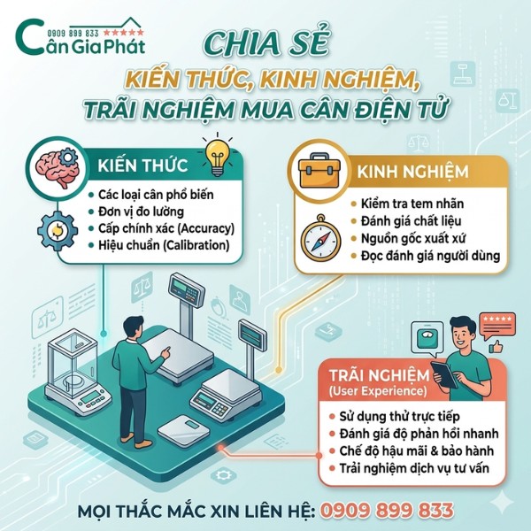 Cân Gia Phát chia sẻ kiến thức, kinh nghiệm, trãi nghiệm mua cân điện tử