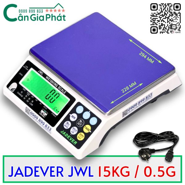 Giá cân điện tử JWL 15kg mới nhất - có vat - miễn phí giao cân tận nơi toàn quốc