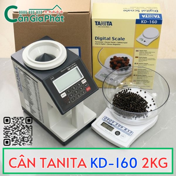 Mua cân điện tử Tanita KD-1602 2kg và máy đo độ ẩm Kett PM-790 Pro để đo độ ẩm tiêu cà phê ở Đăk Lăk, Lâm Đồng, Gia Lai
