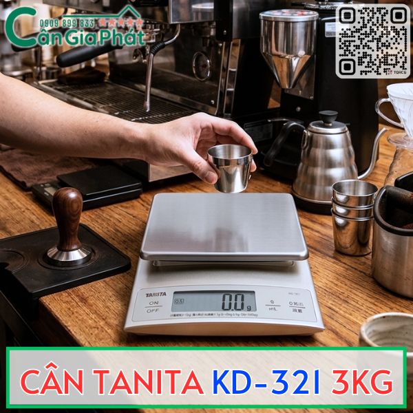 Cân điện tử 3kg Tanita KD-321 cân định lượng cà phê, quầy pha chế