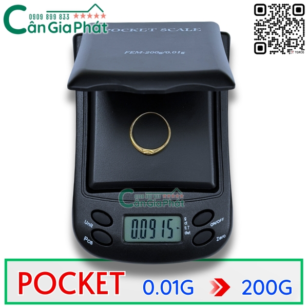 Cân tiểu li cân vàng Pocket 200g