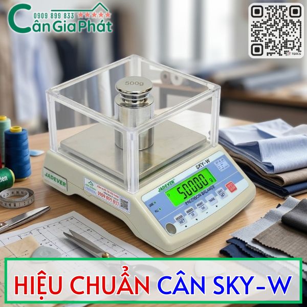 Hiệu chuẩn cân điện tử Jadever SKY-W 300g 600g 1500g 3000g bằng quả cân chuẩn inox
