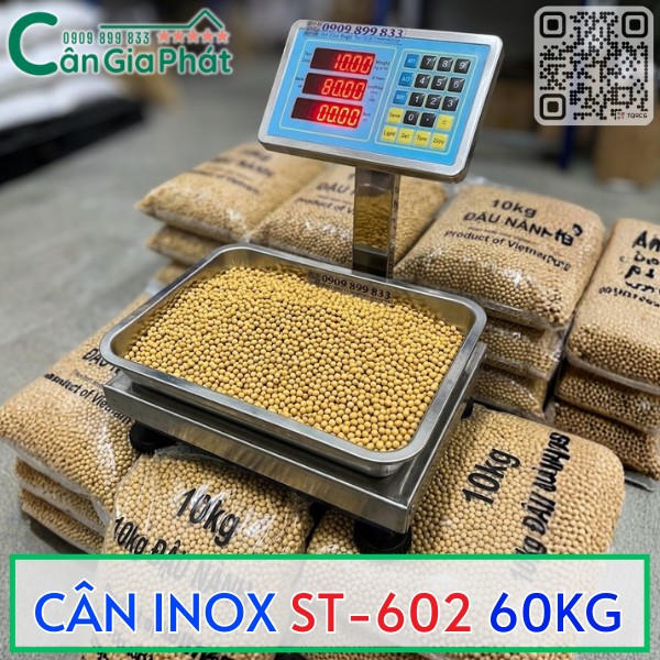 CÂN TÍNH TIỀN 60KG ST-602 INOX CHỐNG NƯỚC