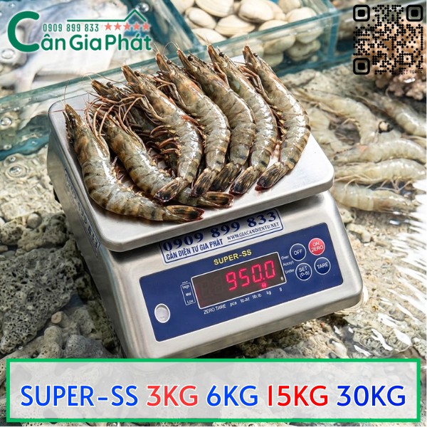 CÂN INOX CHỐNG NƯỚC SUPER-SS 3KG 6KG 15KG 30KG