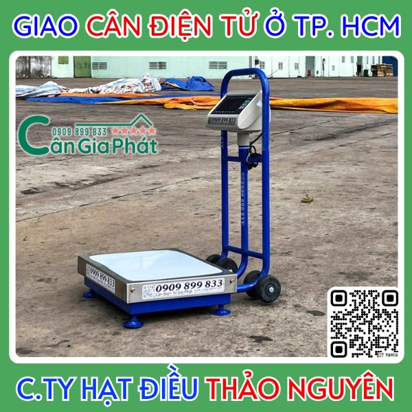 Cân điện tử Xk3190-T7E 150kg có bánh xe giao Công ty Thảo Nguyên ở Tp Hồ Chí Minh cân hạt điều