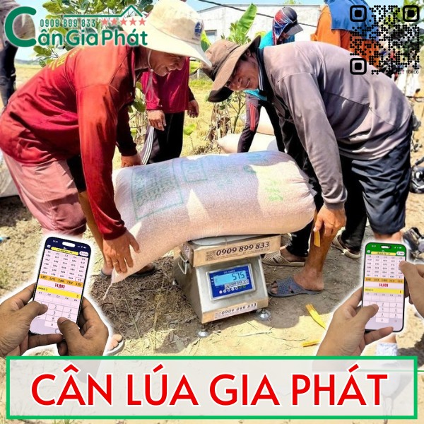 Cân điện tử cân lúa Gia Phát 100kg 200kg 300kg 500kg