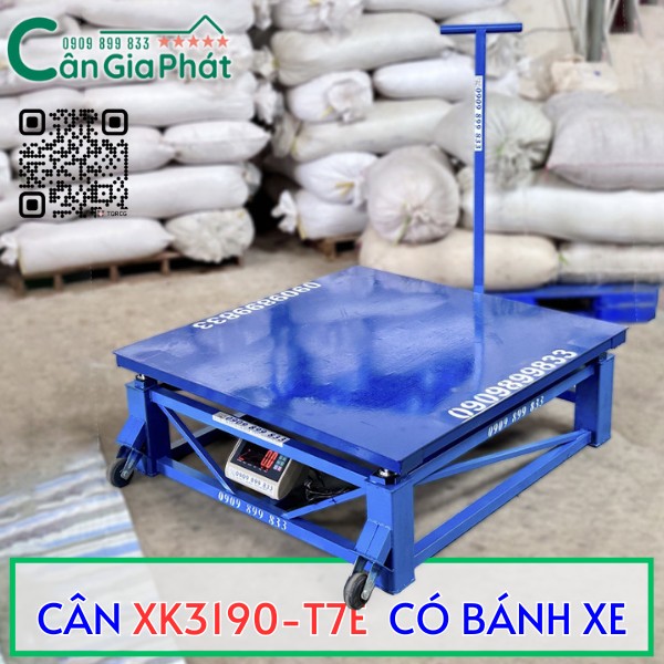 CÂN SÀN XK3190-T7E CÓ BÁNH XE