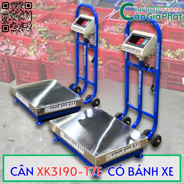 CÂN BÀN XK3190-T7E CÓ BÁNH XE