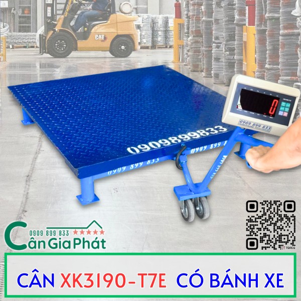 CÂN SÀN XK3190-T7E CÓ BÁNH XE