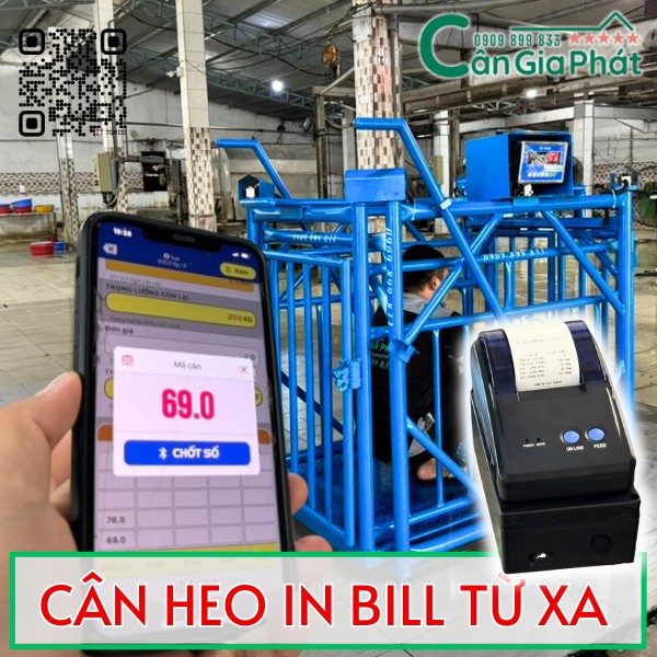 Mua cân điện tử cân heo có in bill - Cân Heo Gia Phát