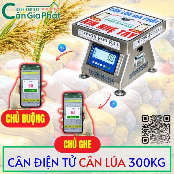 CÂN ĐIỆN TỬ CÂN LÚA 300KG