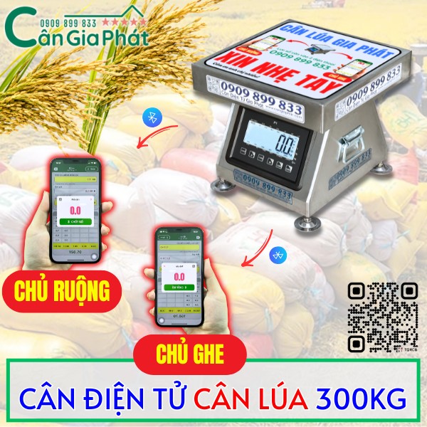 CÂN ĐIỆN TỬ CÂN LÚA 300KG