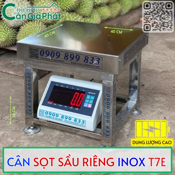 CÂN SỌT SẦU RIÊNG INOX T7E 300KG