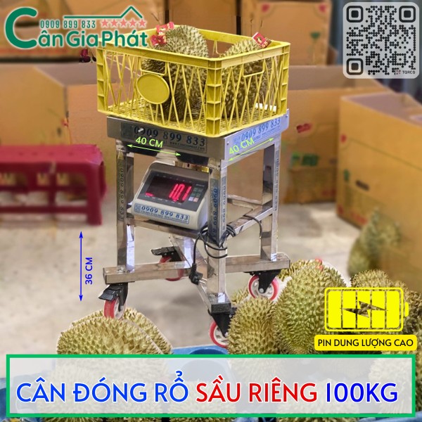 CÂN ĐÓNG RỔ SẦU RIÊNG
