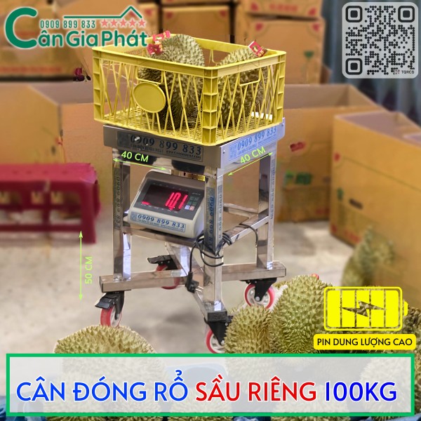 CÂN ĐÓNG RỔ SẦU RIÊNG