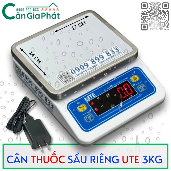 CÂN THUỐC SẦU RIÊNG UTE 3KG