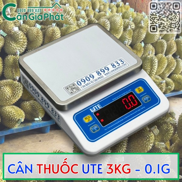 CÂN THUỐC SẦU RIÊNG UTE 3KG