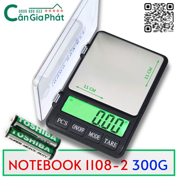 Cân điện tử Notebook 1108-2 300g - CÂN ĐIỆN TỬ GIA PHÁT - https://candientu.net/