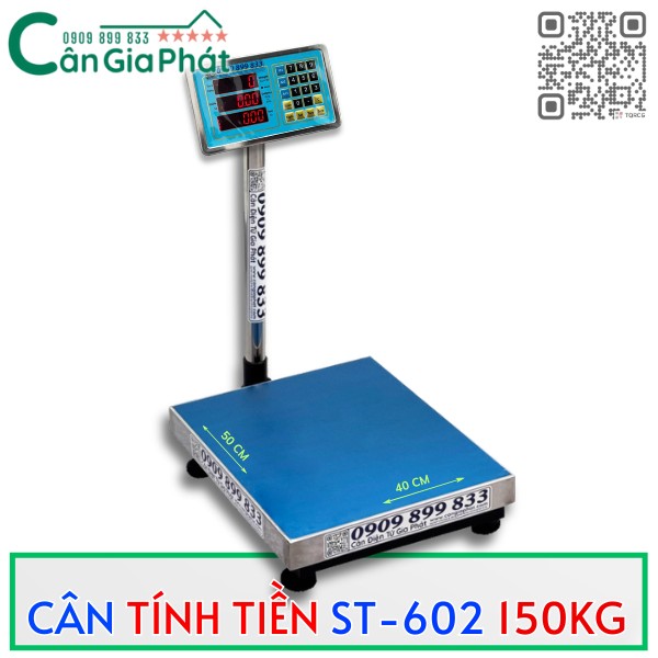 Cân tính tính tiền ST-602 150kg cân chợ đầu mối - candientu.net - CÂN ĐIỆN TỬ GIA PHÁT