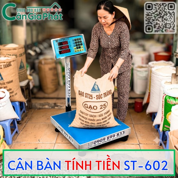Cân bàn tính tiền ST-602 60kg 100kg 150kg 200kg 300kg 500kg bán gạo