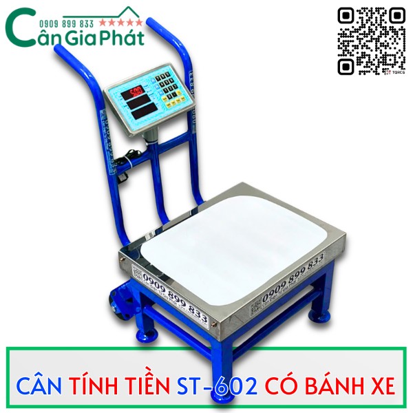 Cân điện tử tính tiền ST-602 có bánh xe
