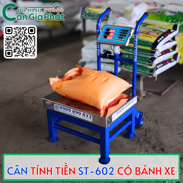 Cân điện tử tính tiền ST-602 có bánh xe
